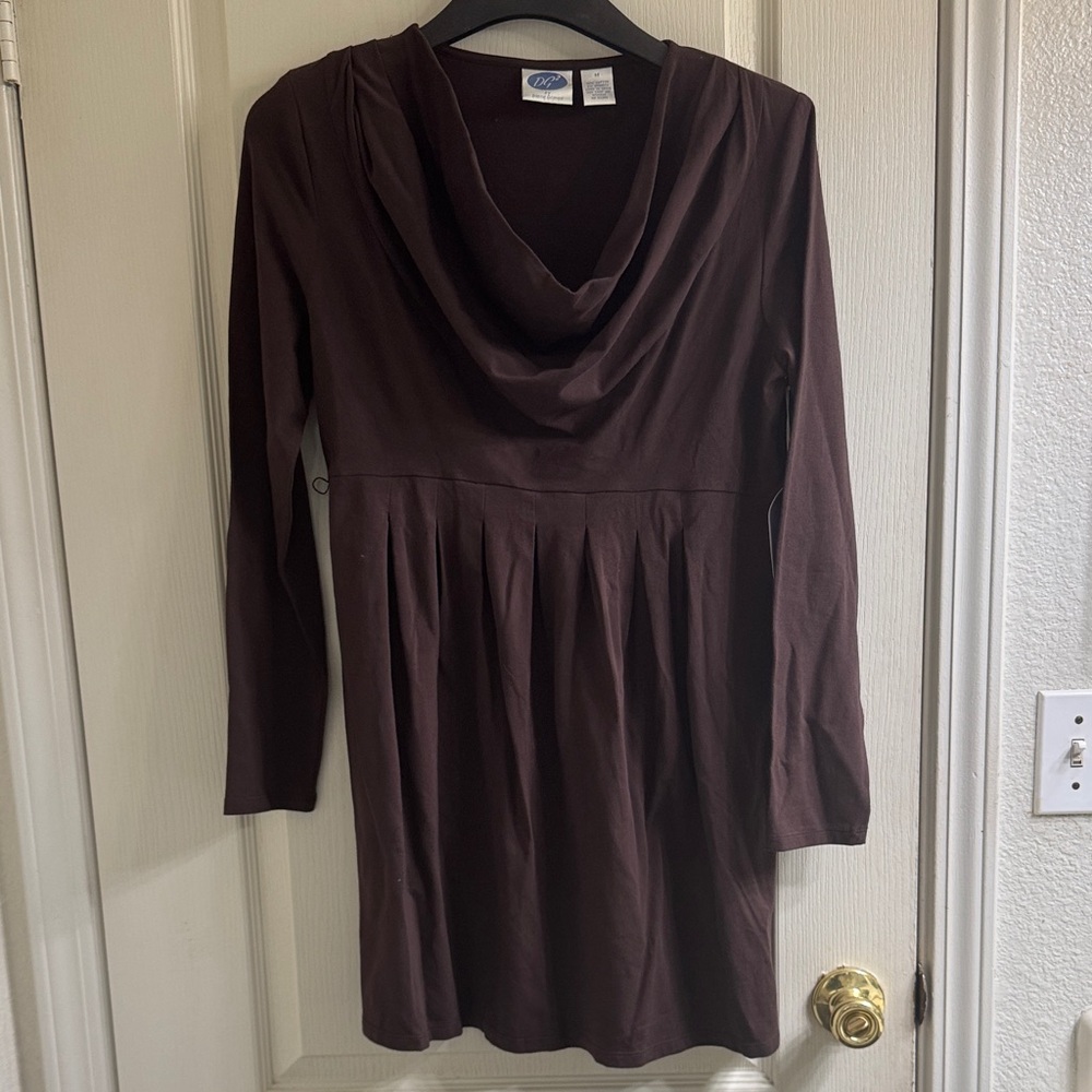 Diane Gilman Brown Long Sleeve Dress